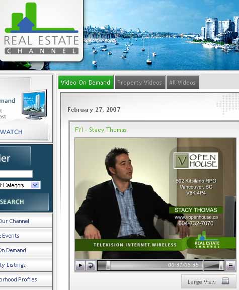 Video Openhouse on the Real Estate Channel